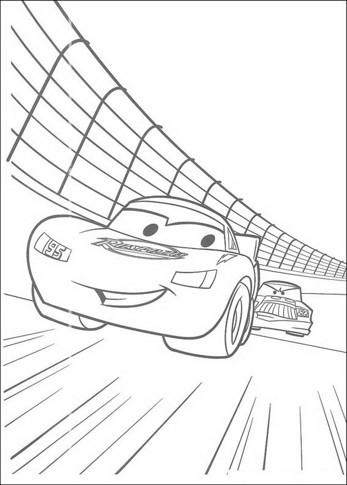 Plansa de colorat cu Cars pixar 38 166